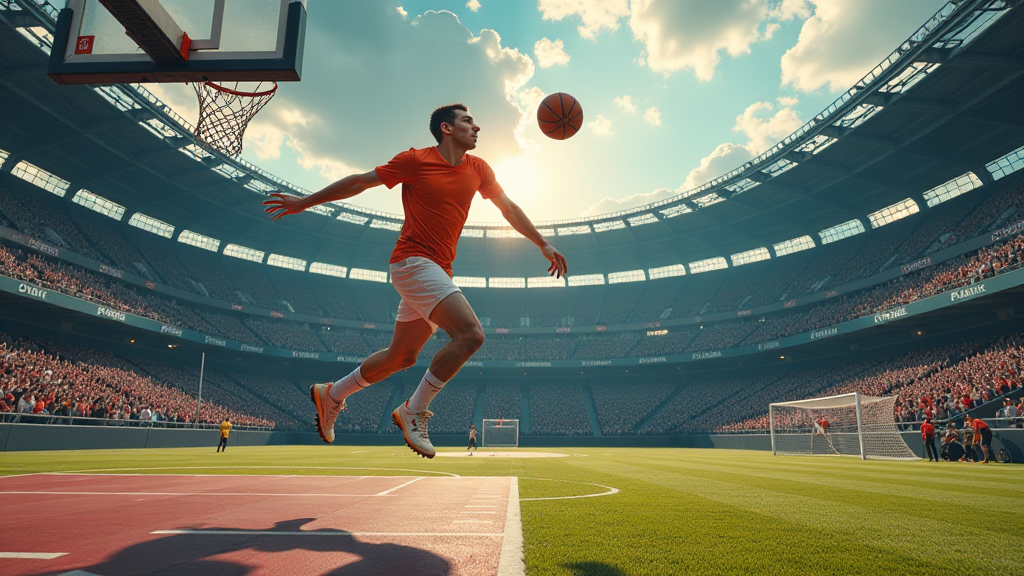 basketball star kopfball szene