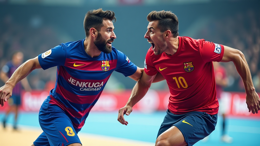 spannendes handball duell